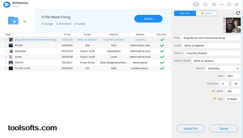 ID3Genius – ID3 Tag Editor App